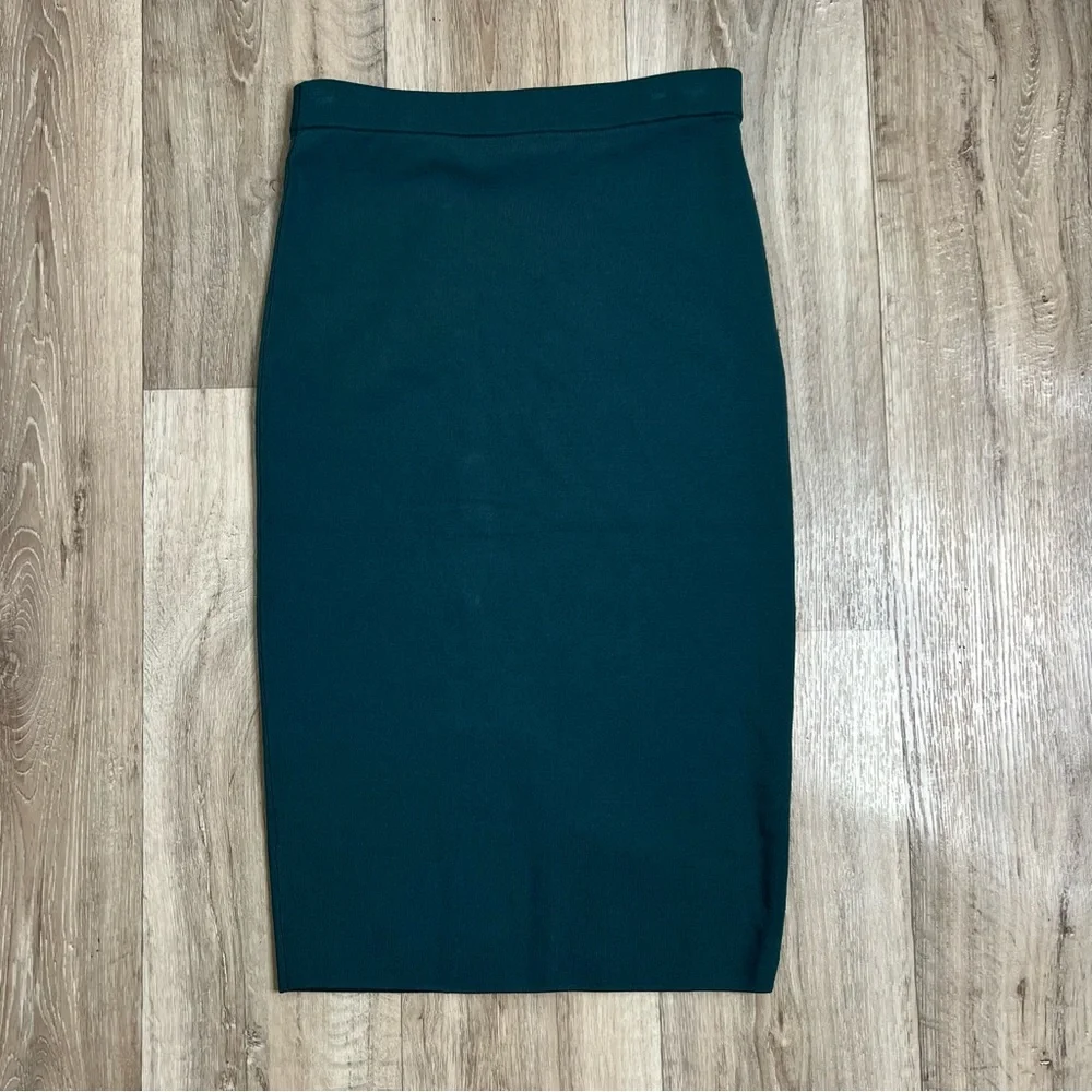 REISS Hatty Button Front Skirt Green Size M NWT